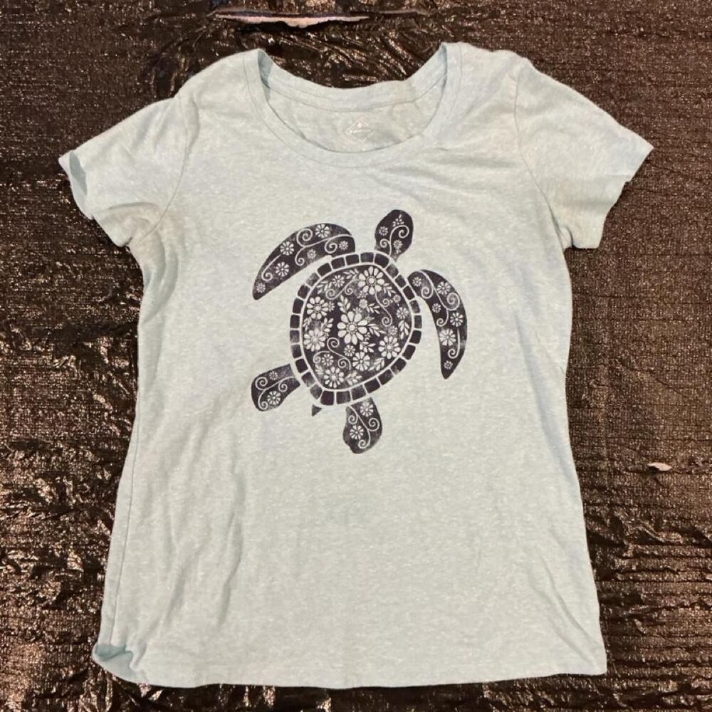 St-john-s-bay Women's Blue and Grey T-shirt